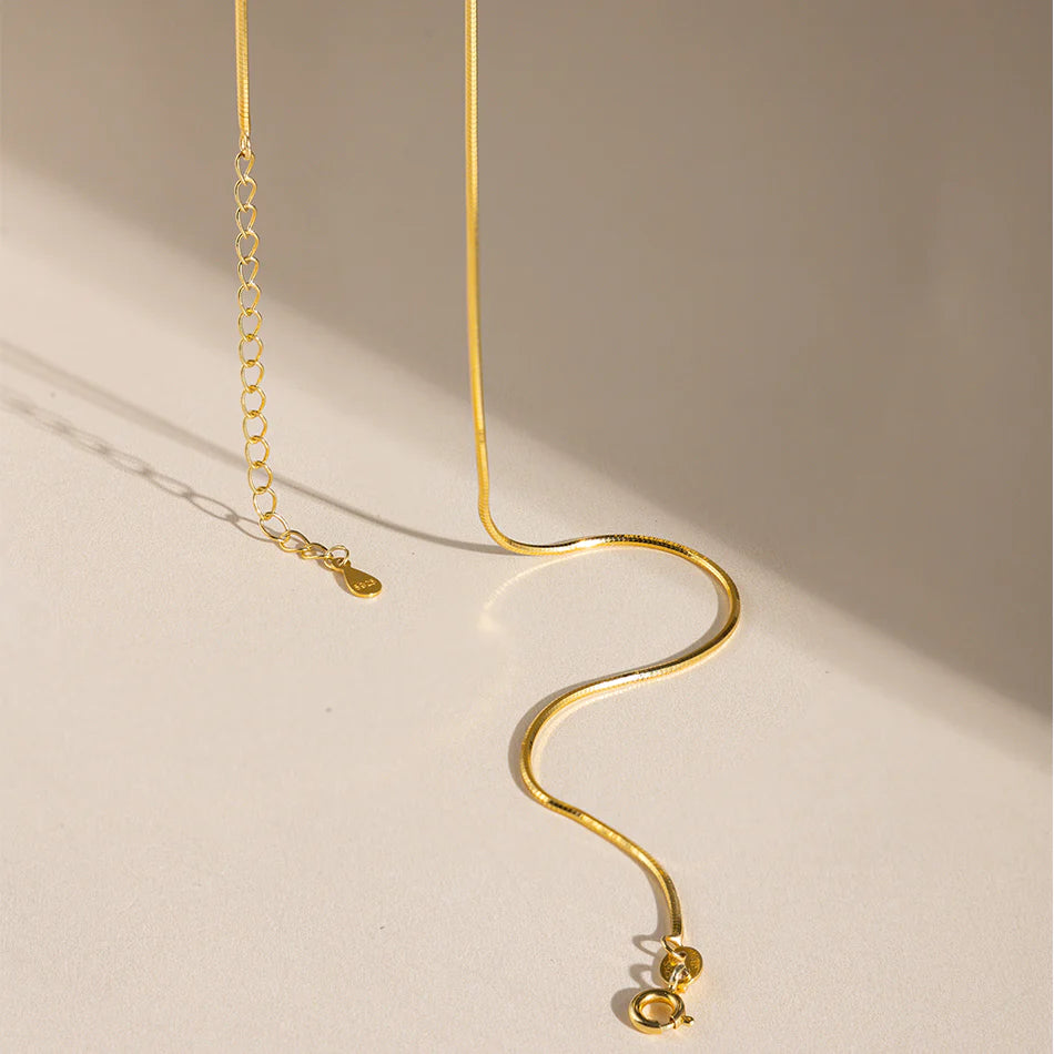 Detail zapínania retiazky Snake Elegance zo striebra 925