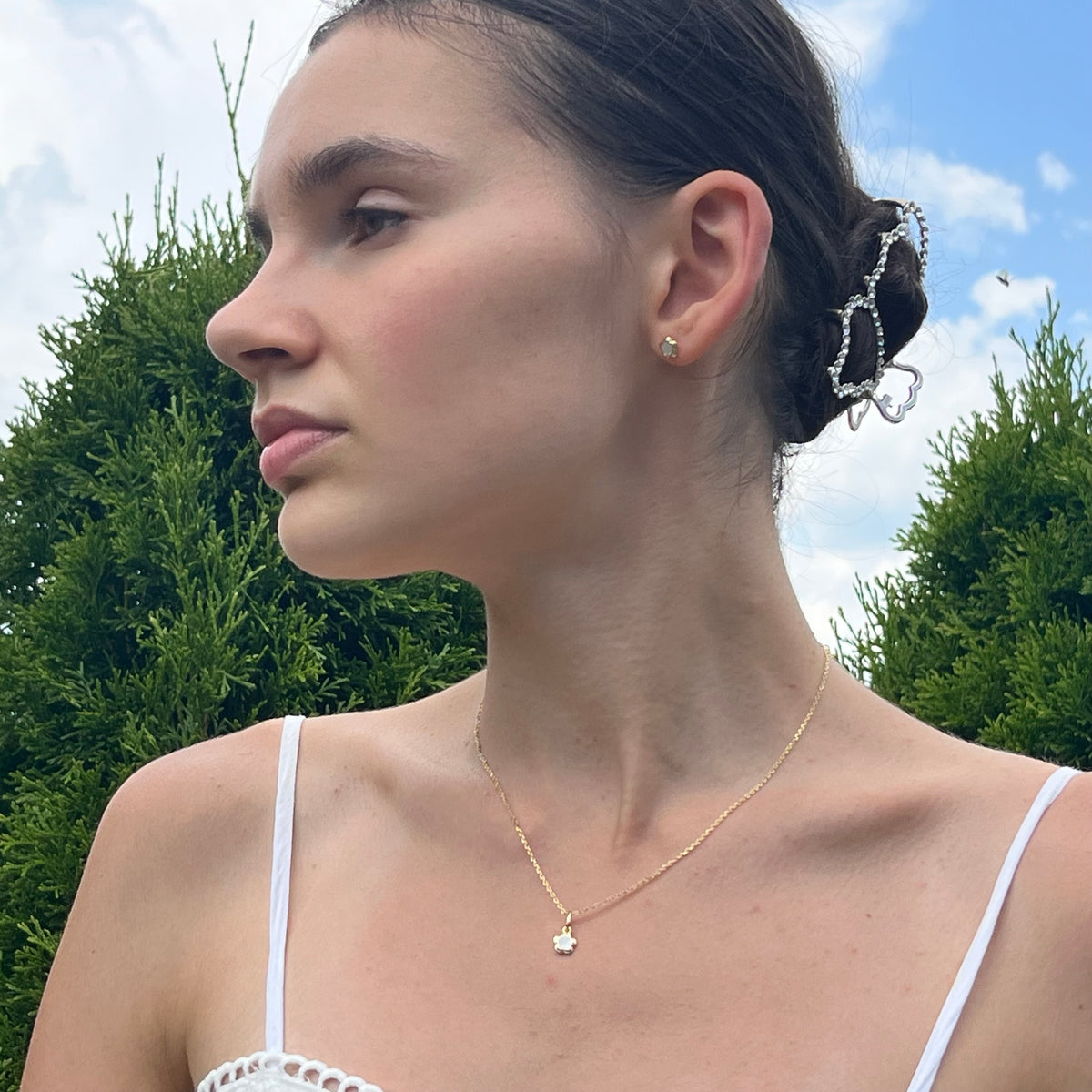 Perleťový set Fleur na modelke